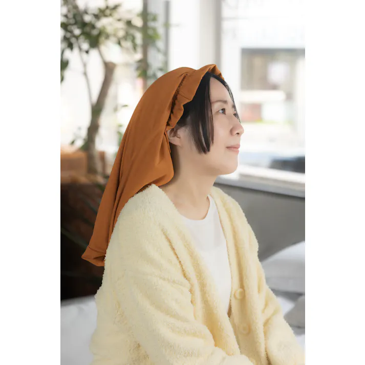 日本の美 ナイトキャップ 美夜想 茜色 36×23.5×47.5 保湿効果 消臭効果 抗菌効果 リラックス ヘアキャップ 美髪 睡眠 日本製 88466080【別送品】