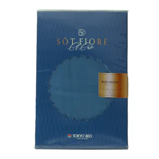 ソートフィオレ ボックスシーツ ビンテージブルー WD 154×200×35 ベッド 寝室 カバー 睡眠 寝室 日本製 ワイドダブル 88782640【別送品】