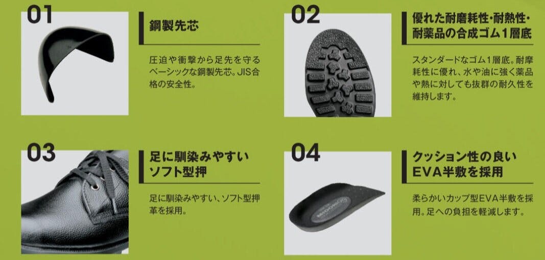 ミドリ安全 安全靴 ブラック 24.0cm メンズ レディース V251N 作業靴