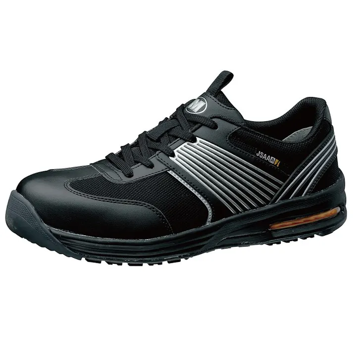 ミドリ安全 静電 耐滑 スニーカー ブラック 24.0cm メンズ レディース ISA801 滑りにくい 仕事靴 22~30cm展開 21250431_11【別送品】
