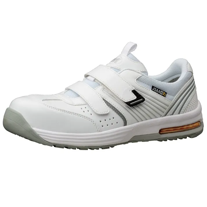 ミドリ安全 静電 耐滑 スニーカー ホワイト 23.0cm メンズ レディース ISA805 滑りにくい 仕事靴 22~30cm展開 21250432_09【別送品】