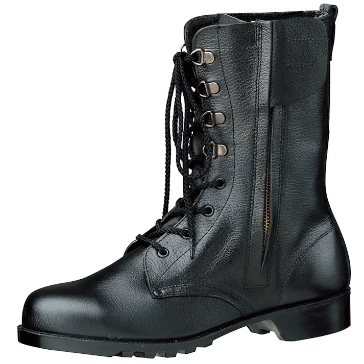 ミドリ安全 ゴム底安全靴 ブラック 27.5cm チャック メンズ レディース V2133N 作業靴 仕事靴 23.5~28cm展開 10300448_18【別送品】