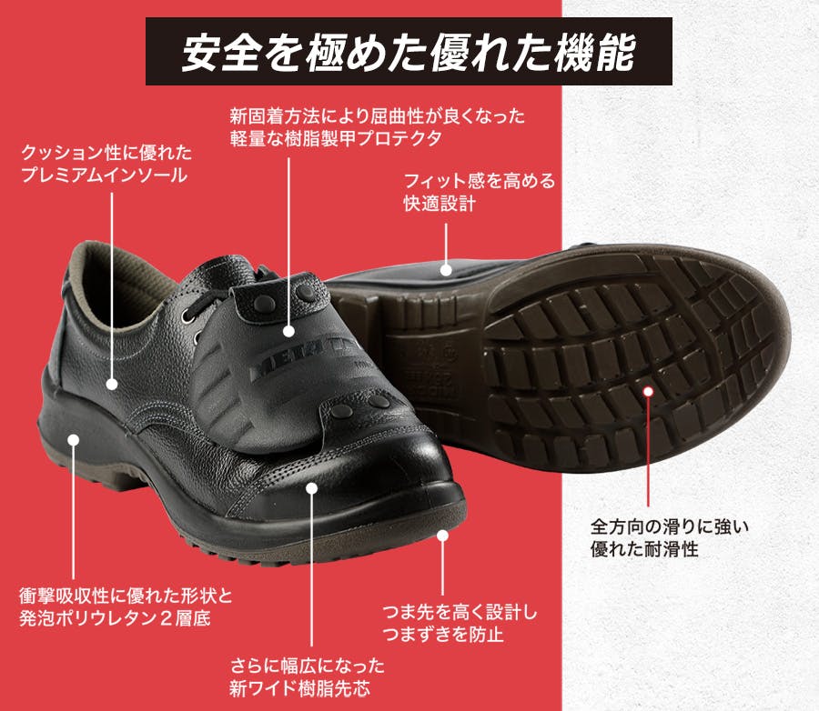 ミドリ安全 安全靴 ブラック 27.5cm 甲プロM2 メンズ レディース