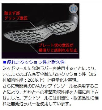 ミドリ安全 ラバー2層底 安全靴 ブラック 25.5cm メンズ レディース