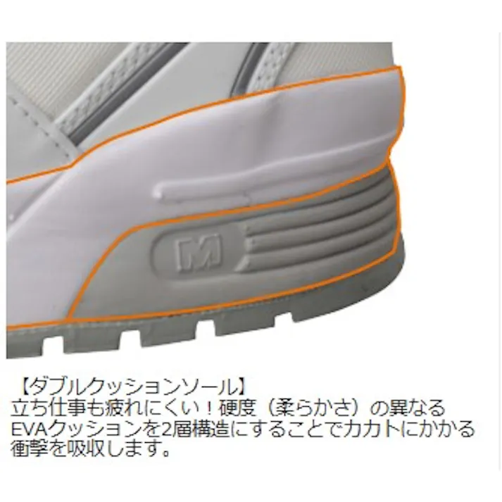 ミドリ安全 静電 先芯入りスニーカー ホワイト 27.0cm メンズ レディース MPN-305 作業靴 仕事靴 22~30cm展開 21250357_17【別送品】