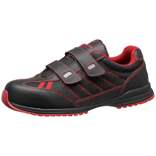 ミドリ安全 耐滑 先芯入り スニーカー ブラック レッド 26.0cm メンズ レディース WPT-115 滑りにくい 仕事靴 22~30cm展開 21250382_15【別送品】