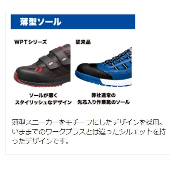 ミドリ安全 耐滑 先芯入り スニーカー ブラック レッド 26.0cm メンズ レディース WPT-115 滑りにくい 仕事靴 22~30cm展開 21250382_15【別送品】