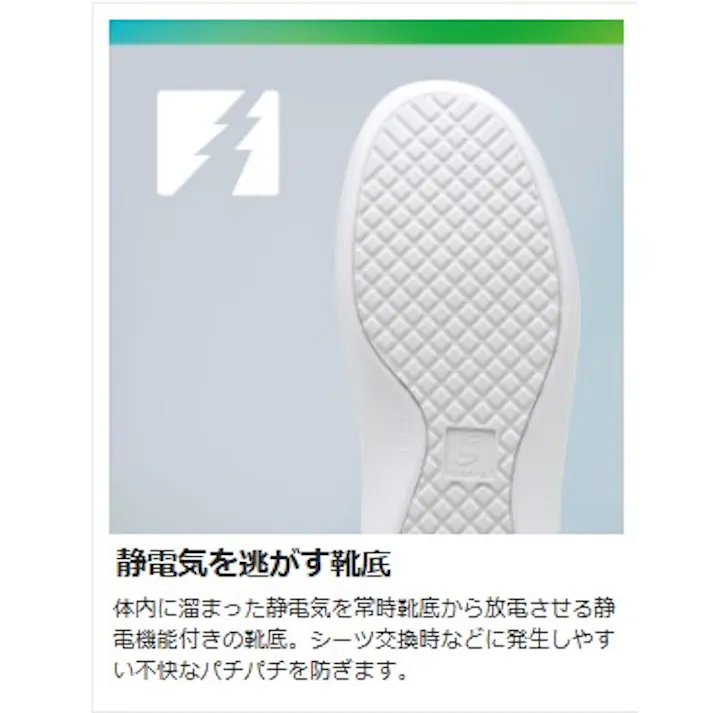 ミドリ安全 静電 メディカル 作業靴 ホワイト 22.5cm メンズ レディース CSS-706Si メディカルシューズ 医療用 21.5~30cm展開 21051070_08【別送品】