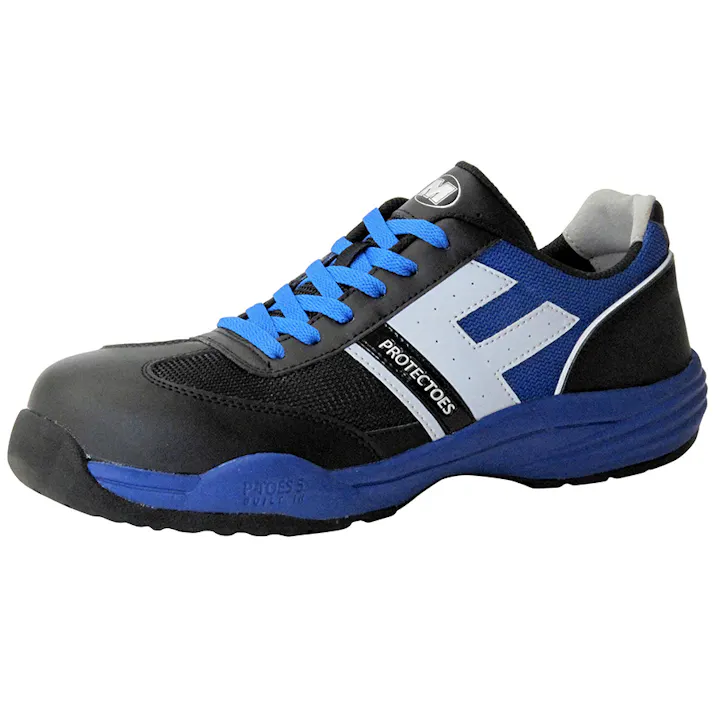 ミドリ安全 先芯入り 小指保護 スニーカー ブルー 26.0cm メンズ レディース PF110 作業靴 仕事靴 22~30cm展開 21250360_15【別送品】