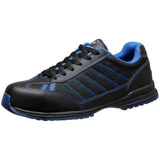 ミドリ安全 先芯入り 超耐滑 スニーカー ブラックブルー 22.5cm メンズ レディース WPT110 滑りにくい 仕事靴 22~30cm展開 21250380_08【別送品】