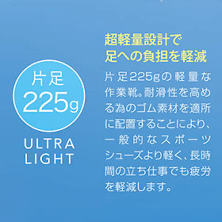 ミドリ安全 超軽量 作業靴 ハイグリップ ブラック 22.5cm メンズ レディース ULH716 軽い 仕事靴 22~30cm展開 21250391_08【別送品】