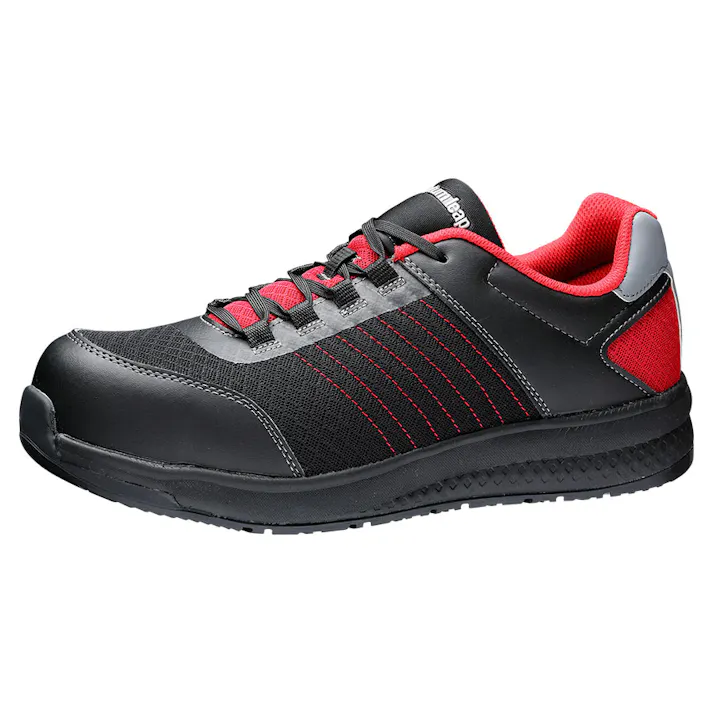 ミドリ安全 高反発 作業靴 ブラック レッド 23.5cm メンズ レディース QL-01N 先芯 仕事靴 22~30cm展開 21250966_10【別送品】
