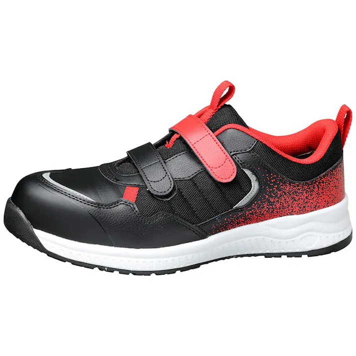 ミドリ安全 スニーカー ブラック レッド 21.0cm (ワイズEE) 細身設計 メンズ レディース AS05 作業靴 仕事靴 21~25cm展開 21250968_05【別送品】
