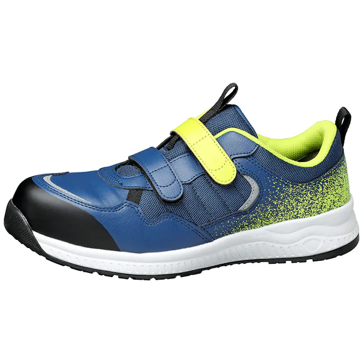 ミドリ安全 スニーカー ネイビーライム 23.0cm (ワイズEE) 細身設計 メンズ レディース AS05 作業靴 仕事靴 21~25cm展開 21250969_09【別送品】