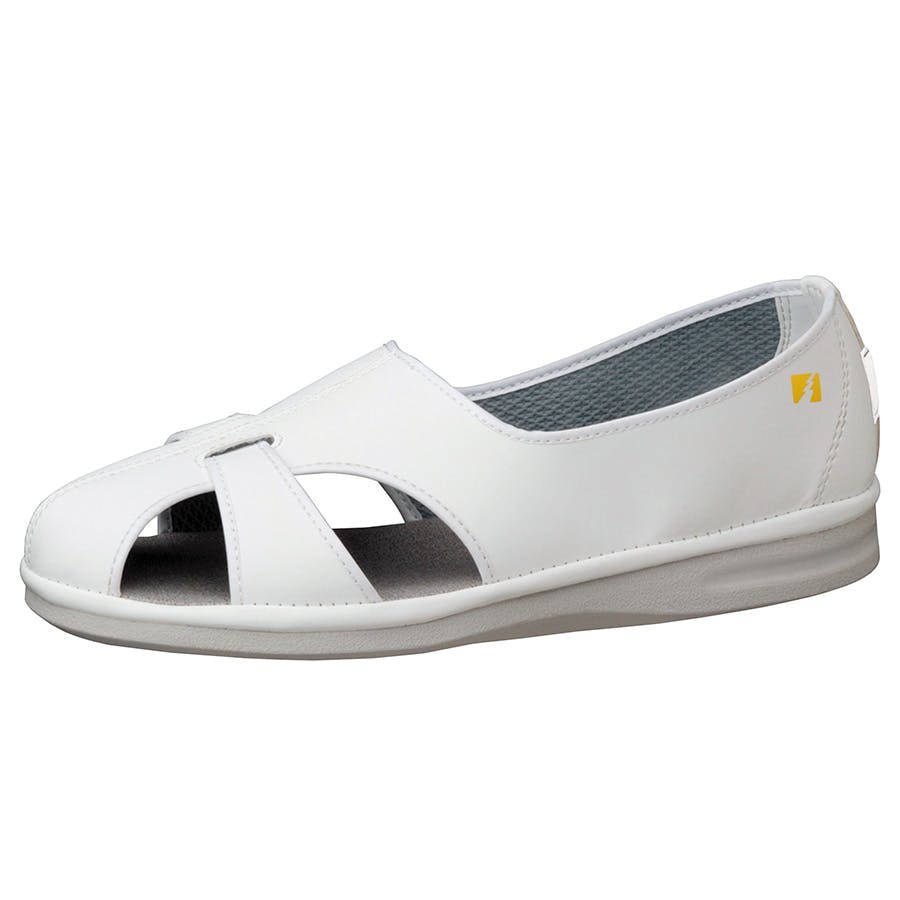 男女兼用 静電作業靴 PS-01S ホワイト 25.5cm メンズ レディース 静電靴 サンダル 仕事用 21000006_14【別送品】