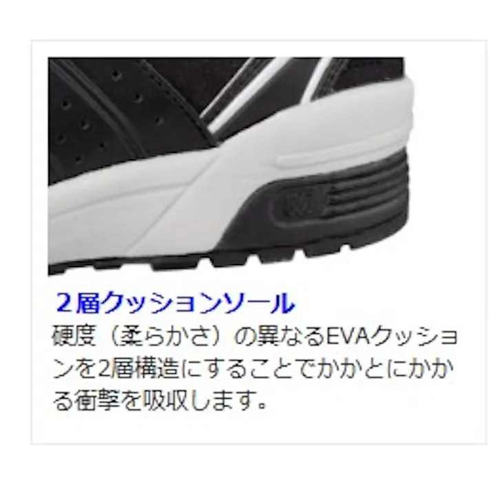 先芯入り スニーカー MPN-301 ブラック 28.0cm メンズ レディース クッションソール 作業用 仕事用 21250550_19【別送品】