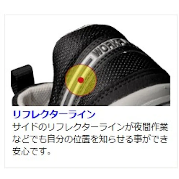 先芯入り スニーカー MPN-301 ネイビー 25.5cm メンズ レディース クッションソール 作業用 仕事用 21250552_14【別送品】