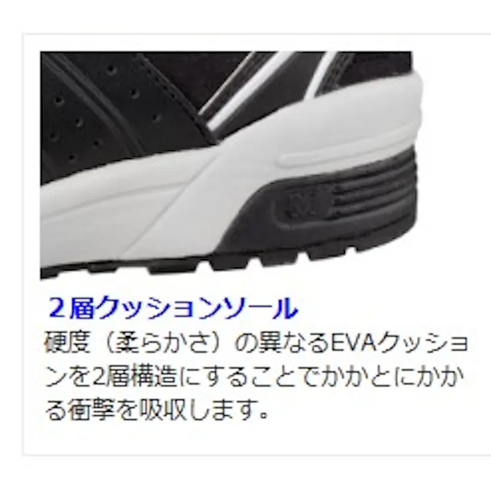 先芯入り スニーカー MPN-301 ネイビー 25.5cm メンズ レディース クッションソール 作業用 仕事用 21250552_14【別送品】