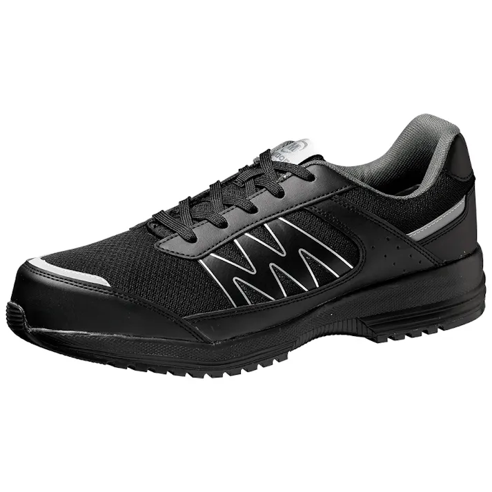 JSAA A種認定 超軽量耐滑スニーカー ひもタイプ WL-110 ブラック 24.0cm メンズ レディース 紐 軽い 滑りにくい 21250906_11【別送品】