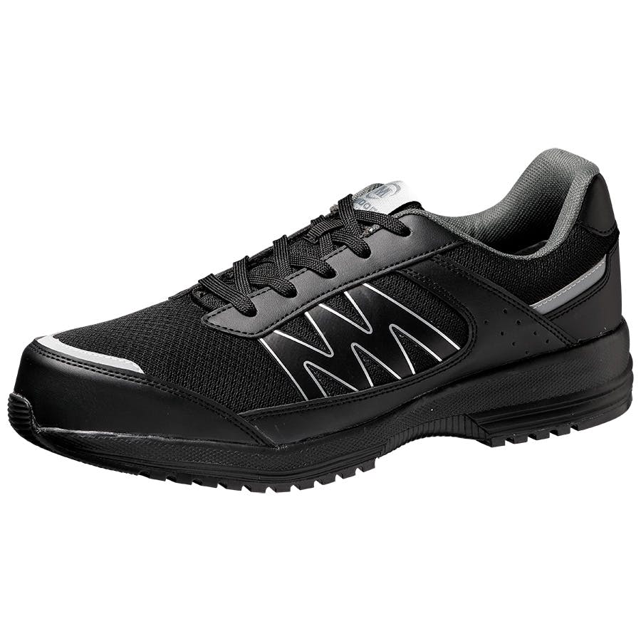 JSAA A種認定 超軽量耐滑スニーカー ひもタイプ WL-110 ブラック 27.0cm メンズ レディース 紐 軽い 滑りにくい 21250906_17【別送品】