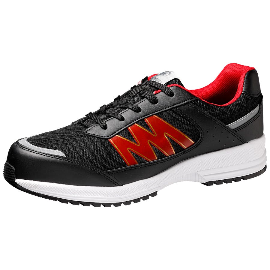 JSAA A種認定 超軽量耐滑スニーカー ひもタイプ WL-110 レッド 24.5cm メンズ レディース 紐 軽い 滑りにくい 21250908_12【別送品】