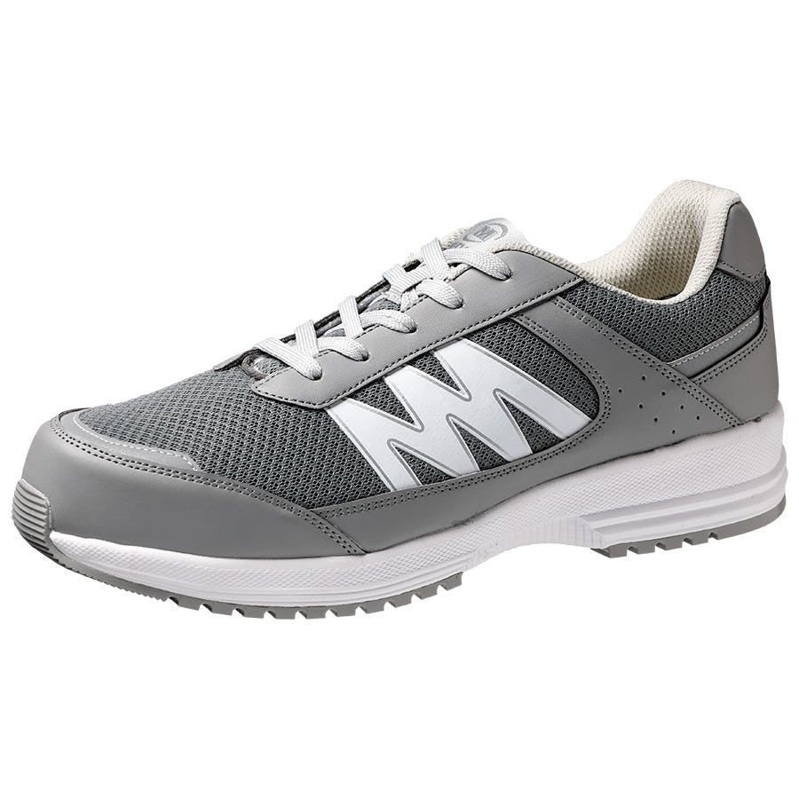 JSAA A種認定 超軽量耐滑スニーカー ひもタイプ WL-110 グレイ 29.0cm 大きいサイズ メンズ レディース 紐 軽い 滑りにくい 21250909_21【別送品】