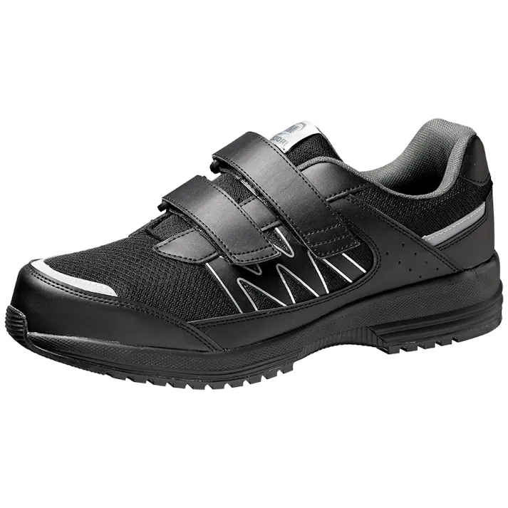 JSAA A種認定 超軽量耐滑スニーカー バンドタイプ WL-115 ブラック 24.0cm メンズ レディース マジックテープ 軽い 滑りにくい 21250910_11【別送品】