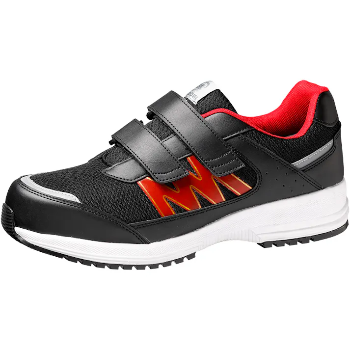 JSAA A種認定 超軽量耐滑スニーカー バンドタイプ WL-115 レッド 26.5cm メンズ レディース マジックテープ 軽い 滑りにくい 21250912_16【別送品】