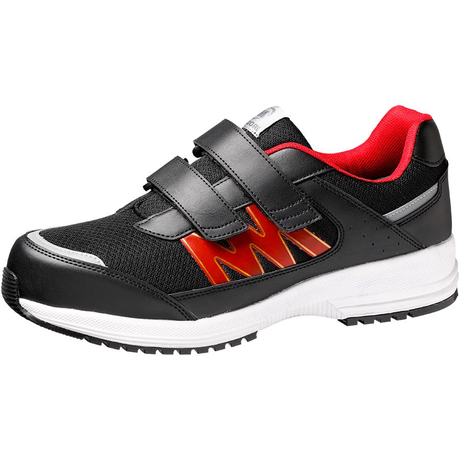 JSAA A種認定 超軽量耐滑スニーカー バンドタイプ WL-115 レッド 27.0cm メンズ レディース マジックテープ 軽い 滑りにくい 21250912_17【別送品】