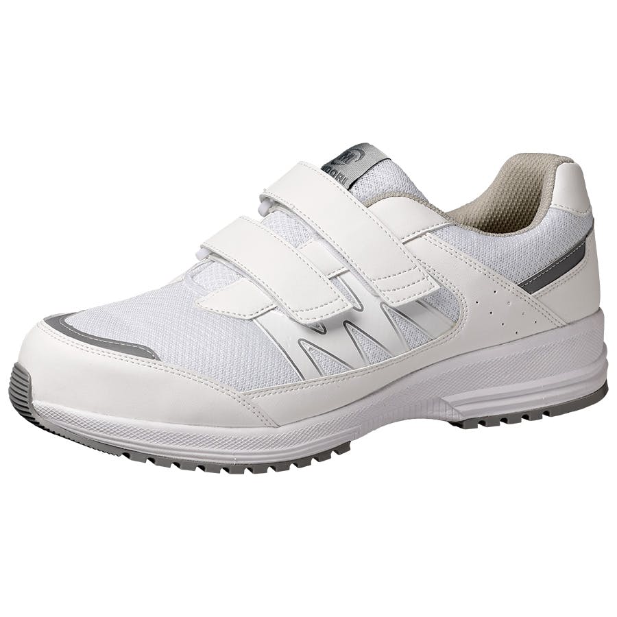 JSAA A種認定 超軽量耐滑スニーカー バンドタイプ WL-115 ホワイト 28.0cm メンズ レディース マジックテープ 軽い 滑りにくい 21250913_19【別送品】