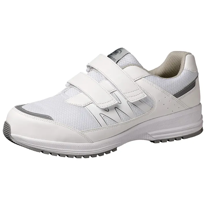 JSAA A種認定 超軽量耐滑スニーカー バンドタイプ WL-115 ホワイト 30.0cm 大きいサイズ メンズ レディース マジックテープ 軽い 滑りにくい 21250913_23【別送品】