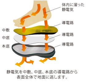 JIS規格 安全靴 MSN395 (マジックタイプ) 静電 ホワイト 26.5cm