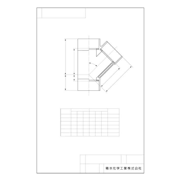 積水化学工業 セキスイ 透明ACドレン 45°Y 40 配管部材 透明ACドレン継手 00000047706【別送品】