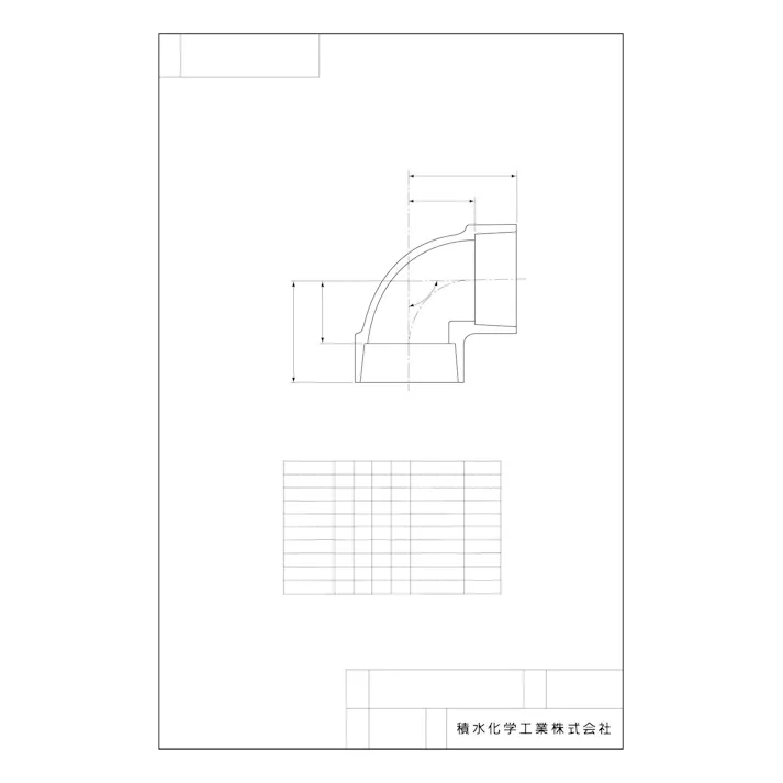 積水化学工業 セキスイ PVC DV-DL 90°エルボ 100 配管部材 DV・VU継手 00000091798【別送品】