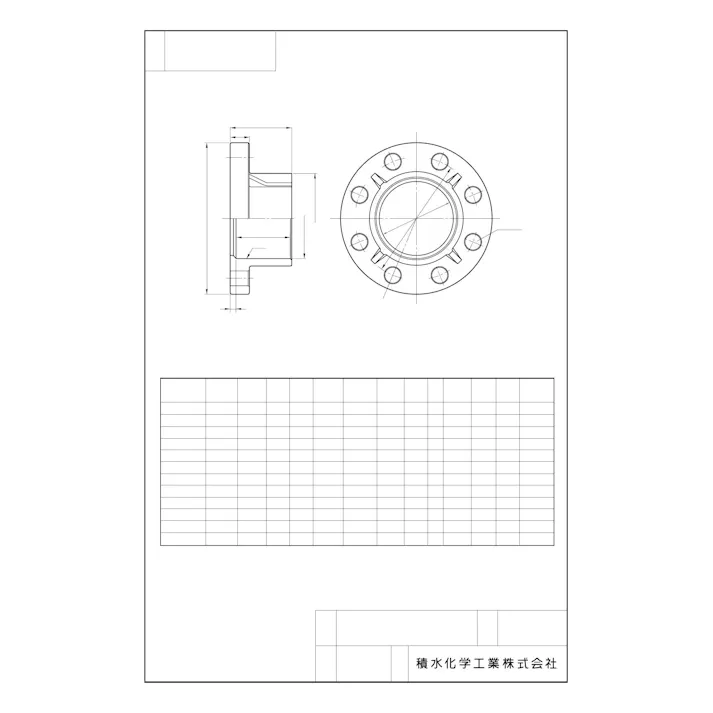 積水化学工業 セキスイ HT 10K TSフランジ(耐熱) 20A 配管部材 フランジ HT 00000132658【別送品】