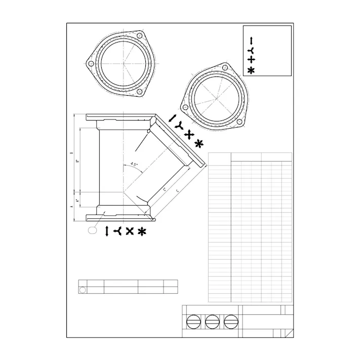 伊藤鉄工 I-Y-H 50A IML・NY-II・IML-G Y 45°Y (共用本体) 50A 配管部材 排水鋼管用可とう継手(本体) 00000163513【別送品】