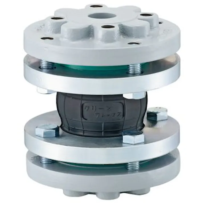 倉敷化工 KV-CN 100A KV-CN パイプサイレンサー【飲料水用・異径フランジナイロンコート・SS400/10K 100A 配管部材 パイプサイレンサー 10Kタイプ 00000190626【別送品】