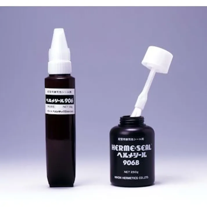 日本ヘルメチックス 906 高性能多目的配管用シール剤【灰色・150gチューブ】 副資材 無溶剤型シール剤 00000217514【別送品】