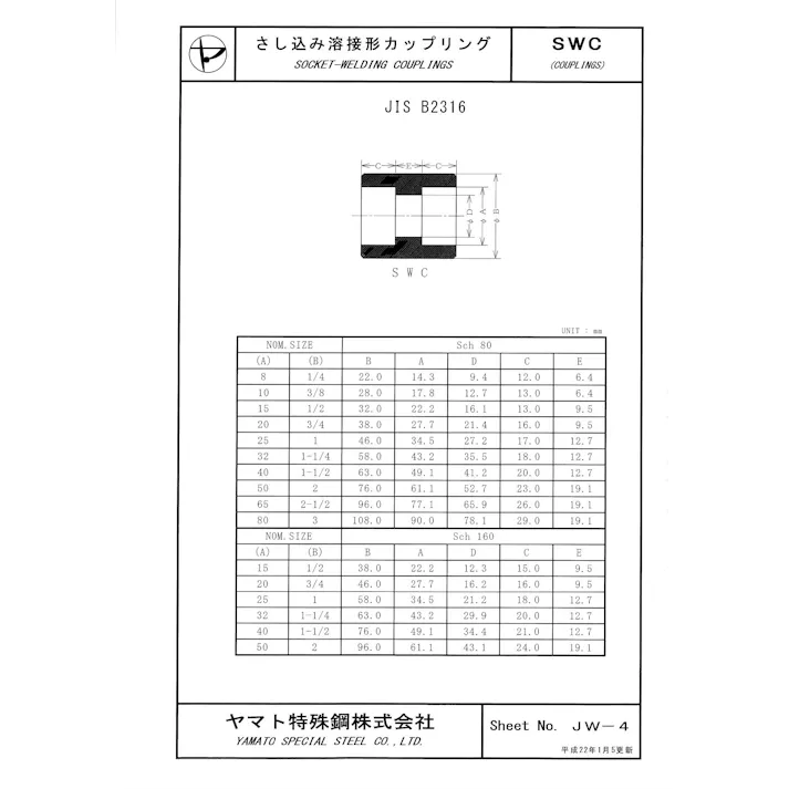ヤマト特殊鋼 S25CSW-S S25C 差込 高圧 ソケット 25A 配管部材 高圧鍛造継手(カーボン) 00000262596【別送品】