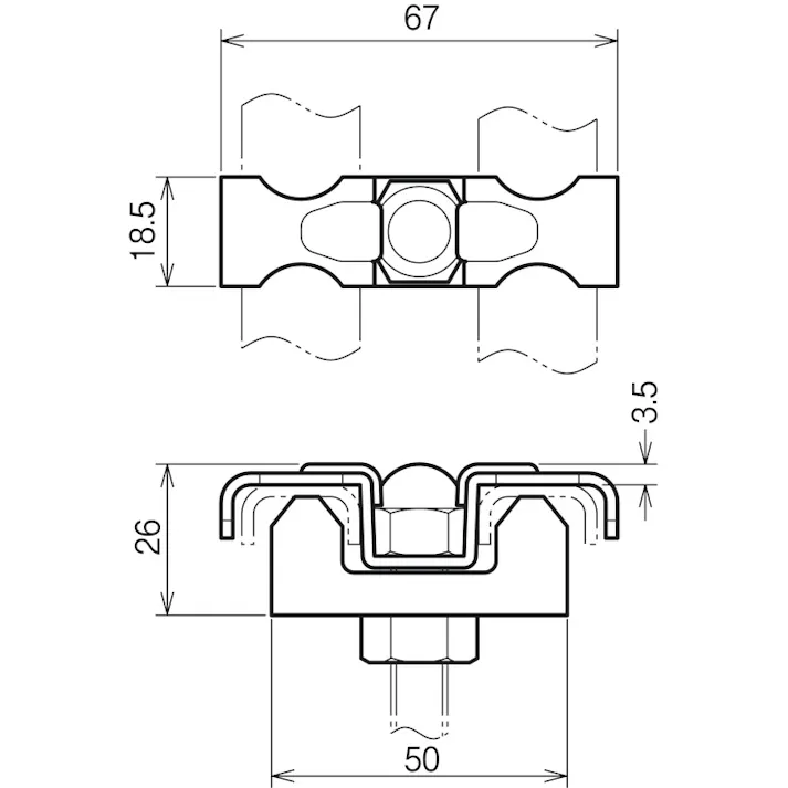 ネグロス電工 SD-HFL1-W3 軽量床板材用吊り金具 電材 支持金具類 00000268392【別送品】