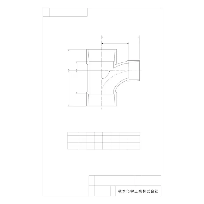 積水化学工業 セキスイ VU-LT PVC VU 90°大曲チーズ 150X125 配管部材 DV・VU継手 00000330611【別送品】