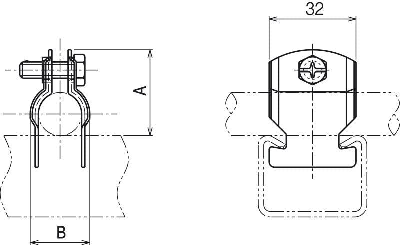 ネグロス電工 Z-DC16 ダクタークリップ 溶融亜鉛めっき 電材 支持金具