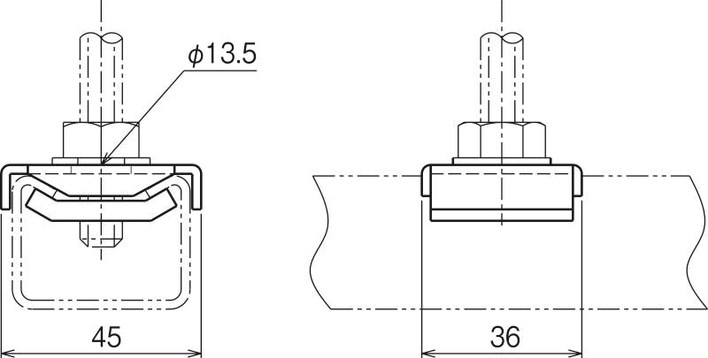 ネグロス電工 Z-DHU-W3 ワールドダクター(ハンガー吊り金具)【溶融亜鉛