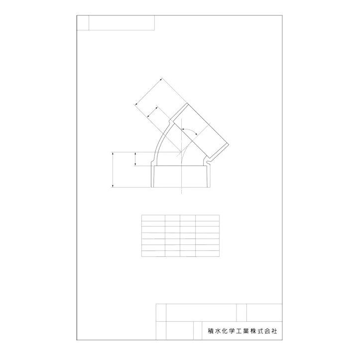 積水化学工業 セキスイ 透明 DV-45°L 45°エルボ 50 配管部材 透明DV継手 00000355073【別送品】