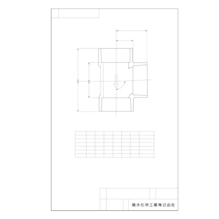 積水化学工業 セキスイ 透明 DV-DT 90°チーズ 75 配管部材 透明DV継手 00000355117【別送品】