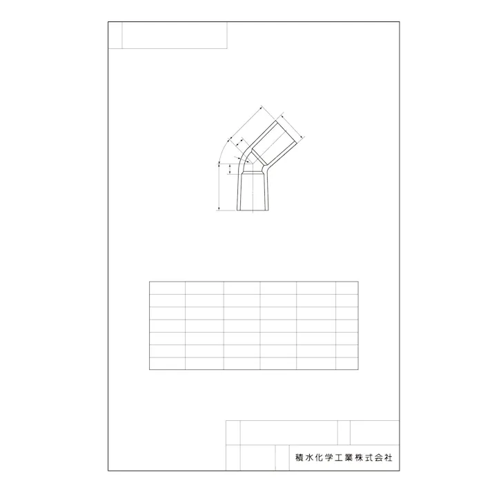 積水化学工業 セキスイ 透明ブルー HI-45L エルボ 30 配管部材 HI継手透明ブルー 00000355154【別送品】