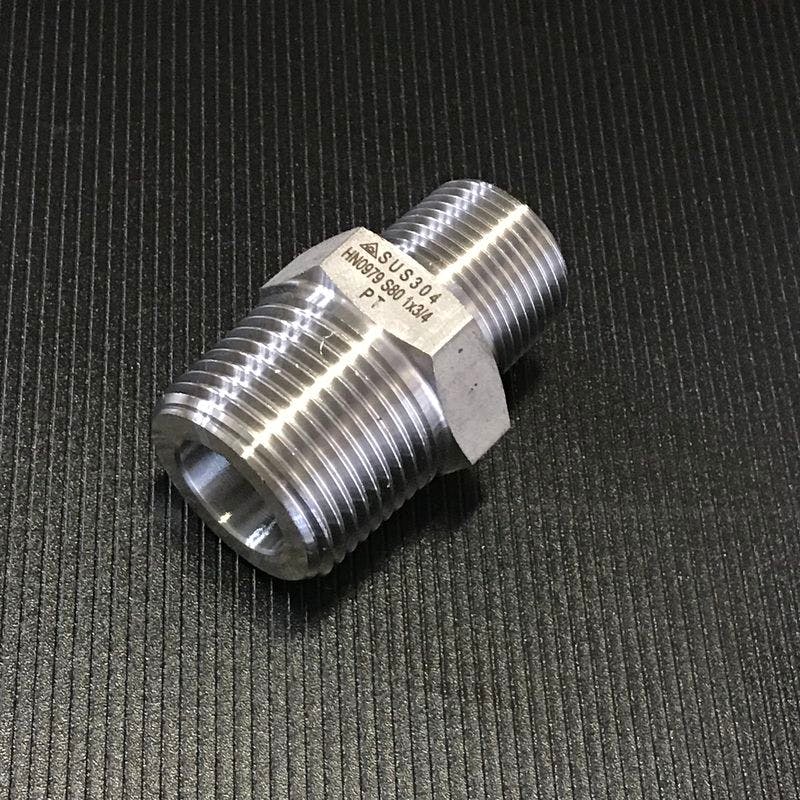 SUS304 高圧 異径六角ニップル 25AX20A 配管部材 高圧鍛造継手(ステンレス) 00000891003【別送品】