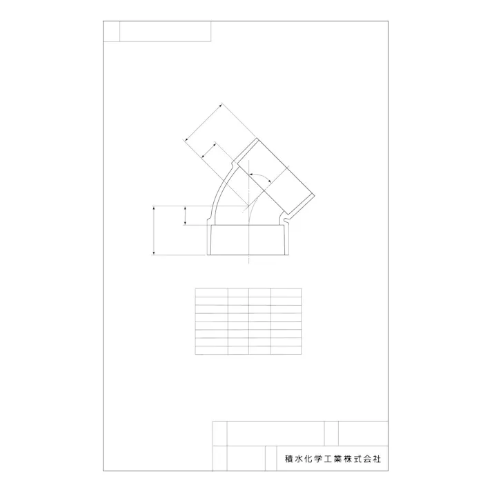 積水化学工業 セキスイ DV45L 45°エルボ DVタフグレー 50 配管部材 エスロン DVカラー継手 タフグレー 00000891581【別送品】
