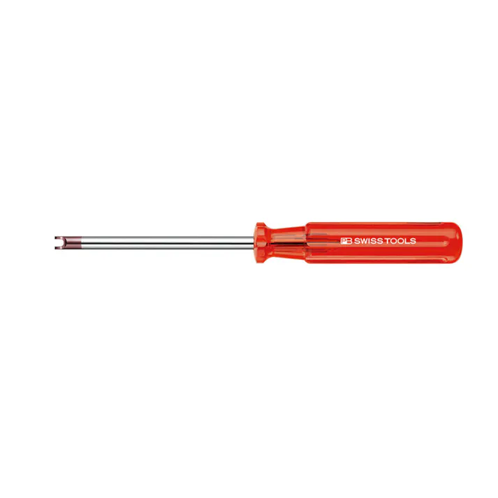 ピービースイスツールズ クラシックハンドル 丸ナットドライバー 刃先厚1.4mm 全長200mm 196.6-100 ナット回し グリップドライバー 精密ドライバー 501056006【別送品】