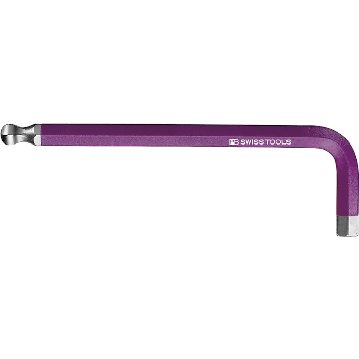 PB SWISS TOOLS ピービースイスツールズ レインボーシリーズ ボール付六角棒レンチ L型 8mm PU (紫) 212.8PU 000501104808 (CDC)【ネット注文限定・別送品】